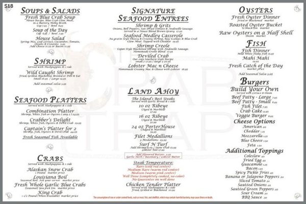 Menu photo 8 The Crab Trap Fernandina Beach, FL Menu photo 8 The Crab Trap Fernandina Beach, FL