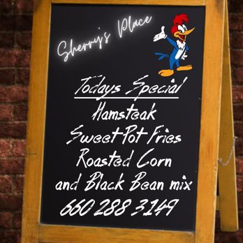 Sherry's Place - the menu for the restaurant - Bars Near Me - Keytesville, Missouri Sherry's Place - the menu for the restaurant - Bars Near Me - Keytesville, Missouri