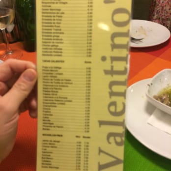 Valentino's - Part of the tapas menu - Spanish Near Me - Barcelona, B Valentino's - Part of the tapas menu - Spanish Near Me - Barcelona, B
