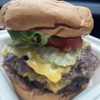 Beep’s Burgers - 1/2 lb Beep's Burger with added cheese and pickles - Burgers Near Me - San Francisco, California