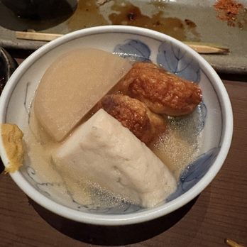 Rintaro - hitokuchi oden - daikon, satsumaage, fishcakes - Izakaya Near Me - San Francisco, California Rintaro - hitokuchi oden - daikon, satsumaage, fishcakes - Izakaya Near Me - San Francisco, California