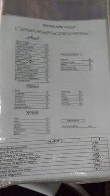 Menu photo 8 Norte Buenos Aires, C