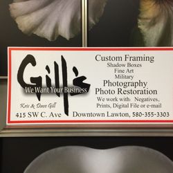 Gill's Custom Framing & Photolab - Photo Restoration. Done on Site by David Gill.