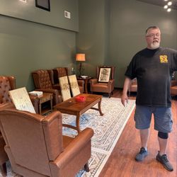 Leaf to Ash Cigar Lounge - Chet,, the owner, right before opening.