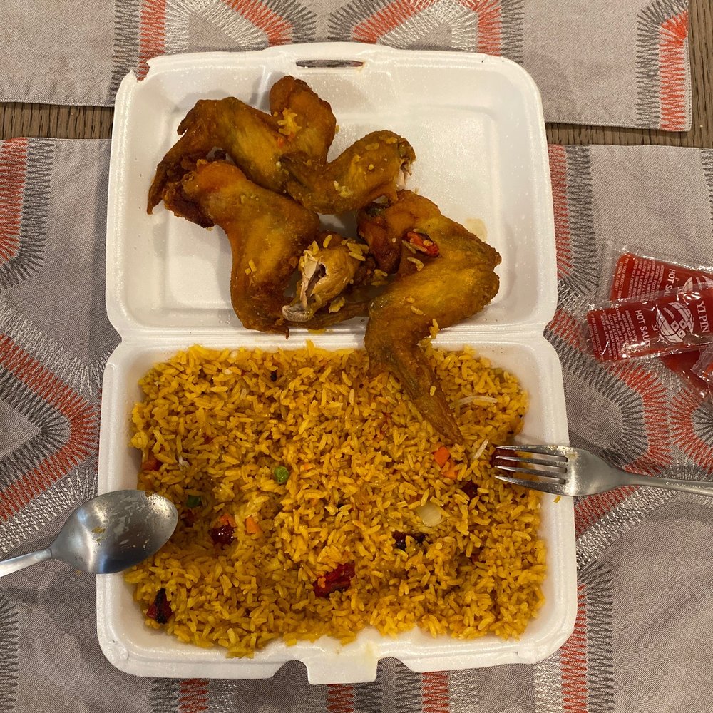 Yum! Fried chicken wing with pork friend rice. Just pop it in microwave for a minute for covid cleansing :p