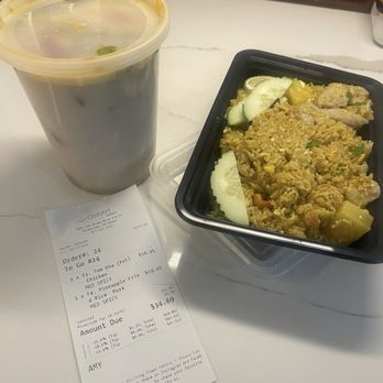 Chaam Eatery - Portion size along with receipt. - Thai Near Me - Riverside, California