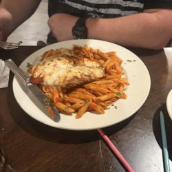 Salvino's Pizzeria & Restaurant - Chicken Parmigiana with penne pasta