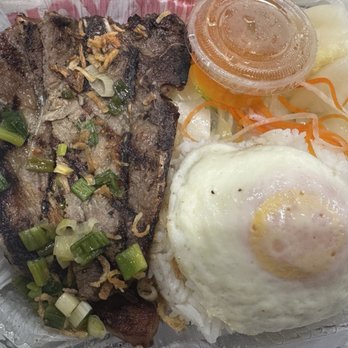 Pho Cafe - Grilled Pork & Fried Egg Rice Plate - Noodles Near Me - Daly City, California