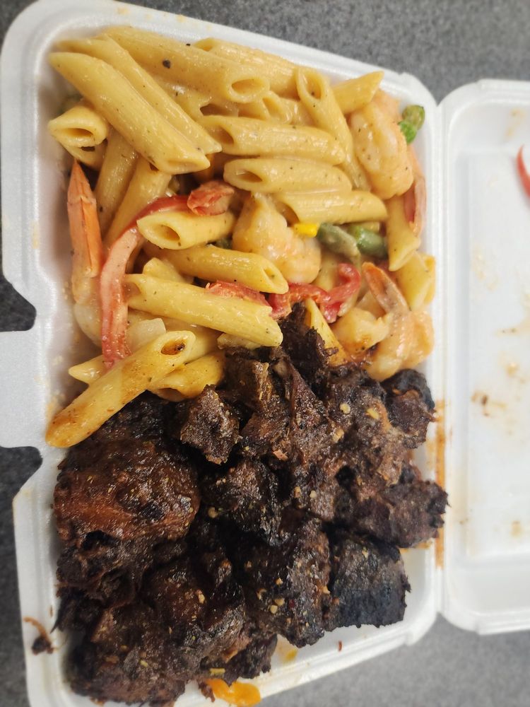 Food from Authentic Jerk & BBQ