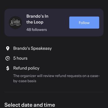 Brando's Speakeasy - Eventbrite listing for the establishment. - Karaoke Near Me - Chicago, Illinois