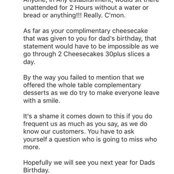 La Piazza Cafe - The OWNER of La Piazza's appalling response to my review. - Italian Near Me - Palm Coast, Florida