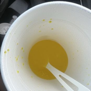Buzzles Shaved Ice - Louetta - Just an example of how much syrup was put in the cup. - Shaved Ice Near Me - Spring, Texas