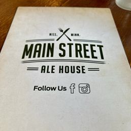 Front of menu