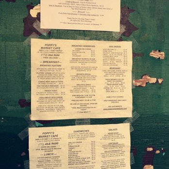 Poppy's Market Cafe - menus on the wall - Cafes Near Me - Fort Pierce, Florida Poppy's Market Cafe - menus on the wall - Cafes Near Me - Fort Pierce, Florida