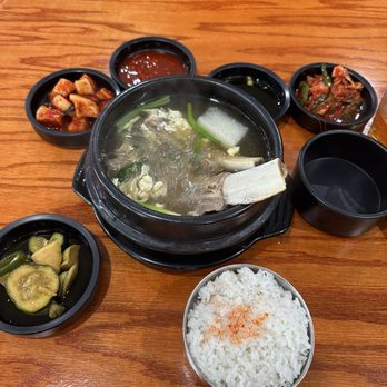 To Soc Chon - Took pic after I started eating lol. This is the Galbi tang with some banchan/side dishes. - Korean Near Me - Katy, Texas To Soc Chon - Took pic after I started eating lol. This is the Galbi tang with some banchan/side dishes. - Korean Near Me - Katy, Texas
