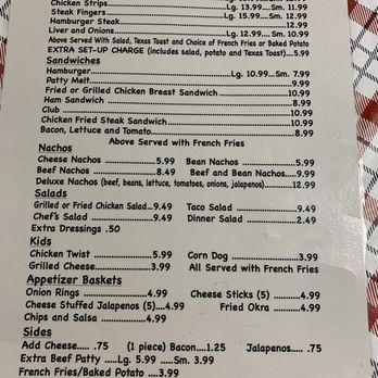 Sissy's - Menu 1-25-24 - Cafes Near Me - Breckenridge, Texas