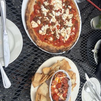 Old Bull Tavern - Baked Feta and Sardinian pizza - New American Near Me - Beaufort, South Carolina