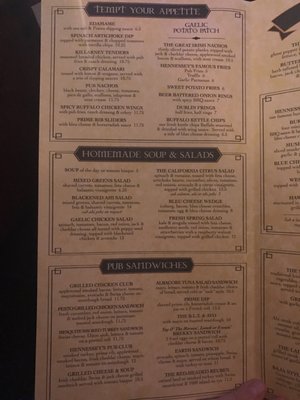 Menu photo 7 Hennessey's Redondo Beach, CA