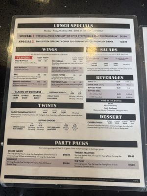 Menu photo 2 Round Table Pizza Murrieta, CA Menu photo 2 Round Table Pizza Murrieta, CA