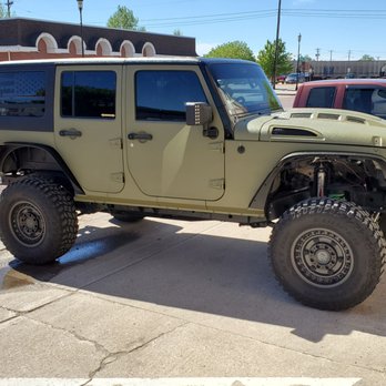 Dent Popper The - full jeep wrangler in custom colored Bullet Liner - Body Shops Near Me - Kearney, Nebraska