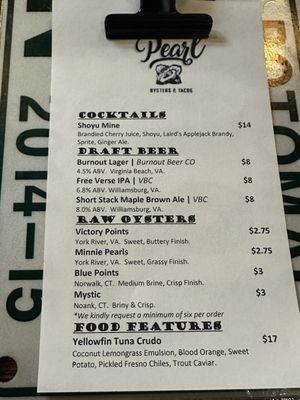 Menu photo 2 Casa Pearl Williamsburg, VA Menu photo 2 Casa Pearl Williamsburg, VA