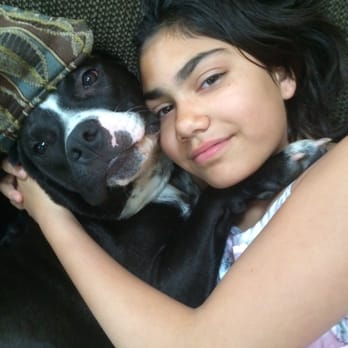 Country View Kennels - My daughter with Bubba - Pet Boarding Near Me - Modesto, California Country View Kennels - My daughter with Bubba - Pet Boarding Near Me - Modesto, California