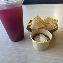 Chips and bean dip so smooth the secret is in the oil. Not lard.