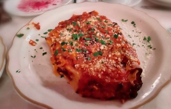 Photo of Gold Mirror Italian Restaurant - San Francisco, CA, US. Lasagna Bolognese; another delicious dish! This is a house favorite.