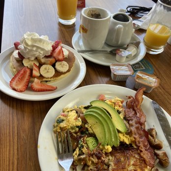 Denny's - Grand slam with all sorts of fruits & veggies added - Diners Near Me - Santa Barbara, California Denny's - Grand slam with all sorts of fruits & veggies added - Diners Near Me - Santa Barbara, California