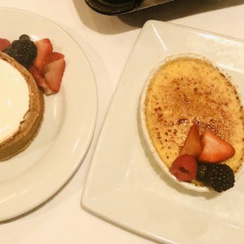 Ruth's Chris Steak House - Cheesecake on the left Creme brûlée on the right - Steakhouses Near Me - Troy, Michigan