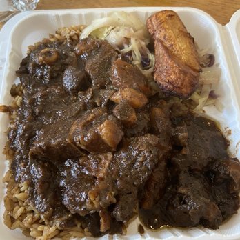 Caribbean Flavors - Large order of Oxtail with rice, cabbage, & plantain. Oxtail was sooooo delicious. I 100% recommend! - Caribbean Near Me - Port Jefferson Station, New York Caribbean Flavors - Large order of Oxtail with rice, cabbage, & plantain. Oxtail was sooooo delicious. I 100% recommend! - Caribbean Near Me - Port Jefferson Station, New York