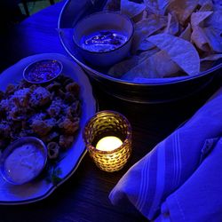 Appetizers: calamari & queso