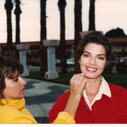 Carla Fabrizi Cosmetics - Carla doing makeup on Sela Ward