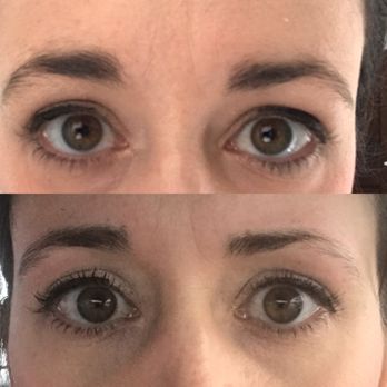 Spooled Rotten Eyebrows Threading - Here's a picture of my before (top) and after (below). - Eyelash Service Near Me - Pittsburgh, Pennsylvania