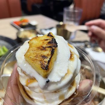 88Q Korean BBQ - grilled pineapple brown sugar soft serve - Korean Near Me - Rowland Heights, California 88Q Korean BBQ - grilled pineapple brown sugar soft serve - Korean Near Me - Rowland Heights, California