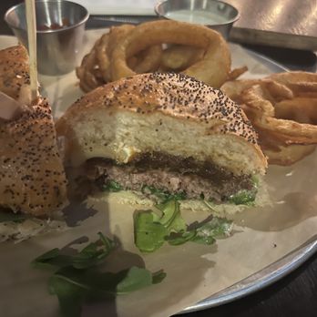 J Riley Distillery - Date burger and delicious onion rings - Distilleries Near Me - Redlands, California J Riley Distillery - Date burger and delicious onion rings - Distilleries Near Me - Redlands, California