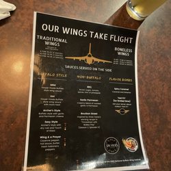 Archer's Tavern Kettering - New 'Wing Flight' menu