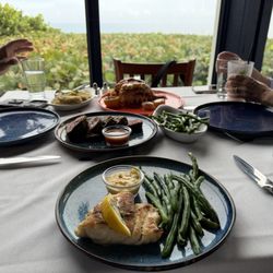 Grouper , green beans perfectly al dente