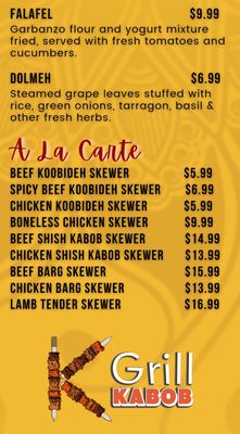 Menu photo 1 K Grill Kabob West Covina, CA