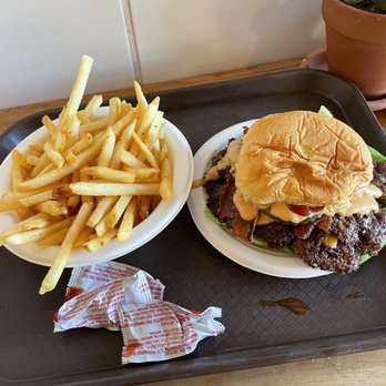 For The Win - Double with bacon, cheese, pickles, tomato and lettuce. Holy grail. - Burgers Near Me - Glendale, California For The Win - Double with bacon, cheese, pickles, tomato and lettuce. Holy grail. - Burgers Near Me - Glendale, California