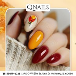 Q Nails - Looking for the perfect fall nail look? 
We've got cozy colors and dreamy designs just for you!  
Reserve your appointment now and get