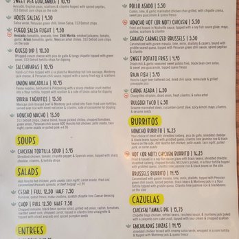 Honcho - Menu - Latin American Near Me - Clarkston, Michigan