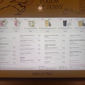 Molly Tea Arcadia - Menu 04.06.2026 - Bubble Tea Near Me - Arcadia, California