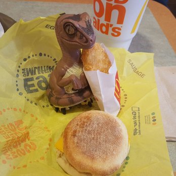McDonald's - Bob the Raptor Says "Egg McMuffin prey! All day now!" - Fast Food Near Me - Monroe, Ohio McDonald's - Bob the Raptor Says "Egg McMuffin prey! All day now!" - Fast Food Near Me - Monroe, Ohio
