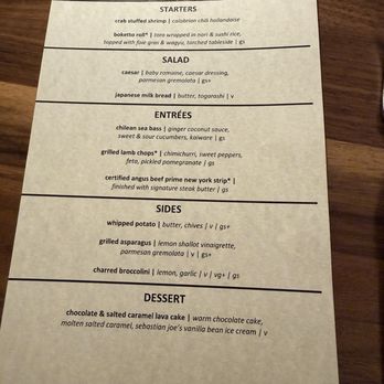 Boketto - Menu - Steakhouses Near Me - St Louis Park, Minnesota
