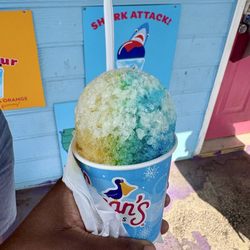 Blue raspberry and mango with condensed milk