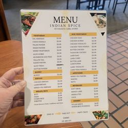 Indian Spice - Menu