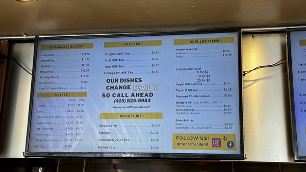 Menu photo 4 Turo Cafe and Grill San Francisco, CA Menu photo 4 Turo Cafe and Grill San Francisco, CA