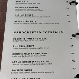 Cocktail Menu