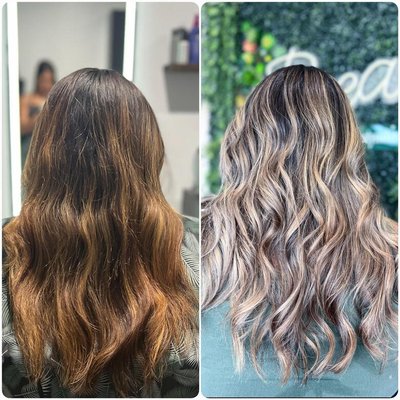 Before and After pictures - Consultation Is Free
Consultation is recommended so we can make sure you have plenty of time with your stylist to perfect your look. Click "Book Now" above to book in for either a Cut, Color, or Consultation.